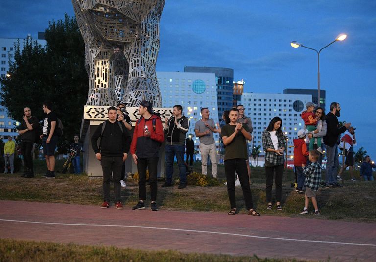 Акция протеста в Минске после президентских выборов Акция протеста в Минске после президентских выборов