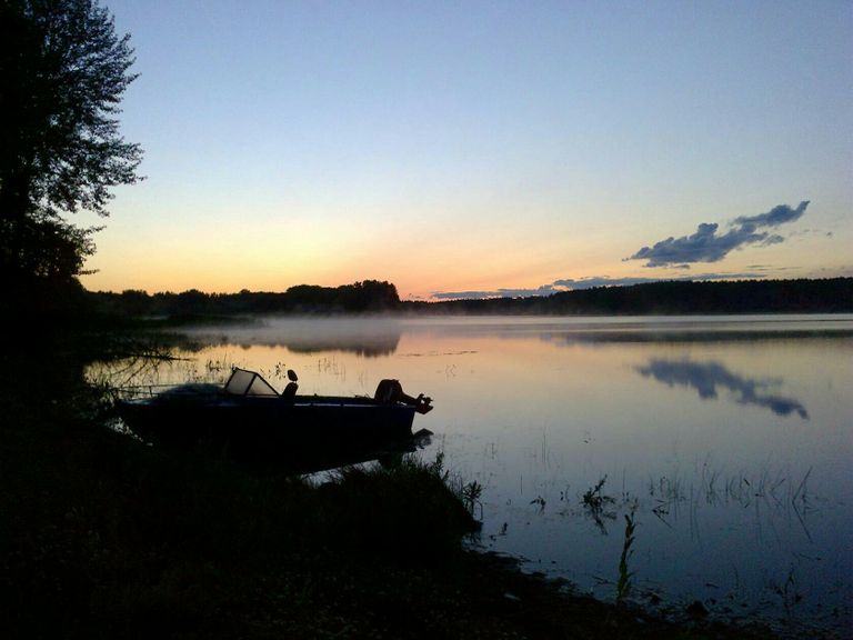Вид на рыбинское водохранилище
