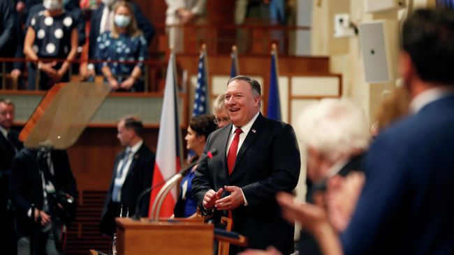 Госсекретарь США Майк Помпео в Праге Госсекретарь США Майк Помпео в Праге