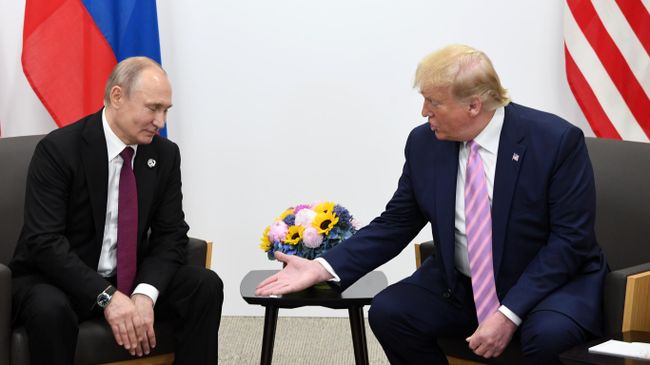 Президент России Владимир Путин и президент США Дональд Трамп