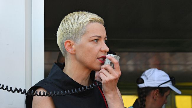  Мария Колесникова на митинге оппозиции