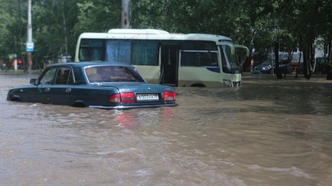 Последствия ливня в Благовещенске Последствия ливня в Благовещенске