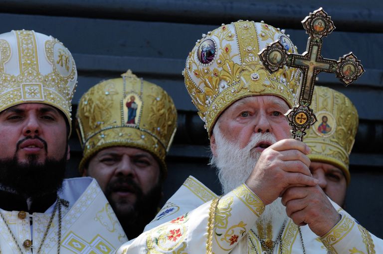 Глава Украинской православной церкви Киевского патриархата патриарх Филарет. 2014 год Глава Украинской православной церкви Киевского патриархата патриарх Филарет. 2014 год
