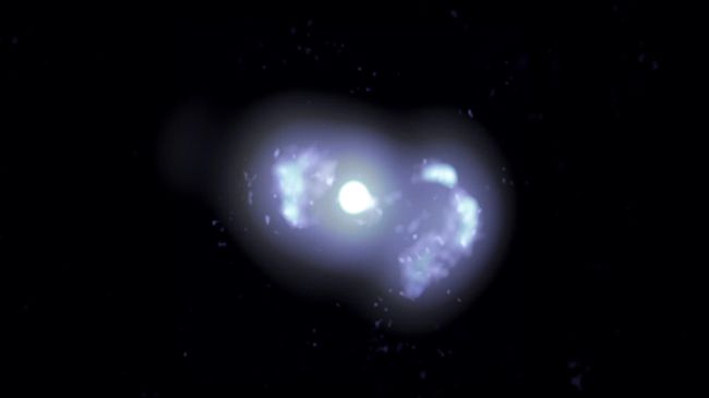 Многочастотное составное VLBA-изображение галактики TXS 0128+554 Многочастотное составное VLBA-изображение галактики TXS 0128+554