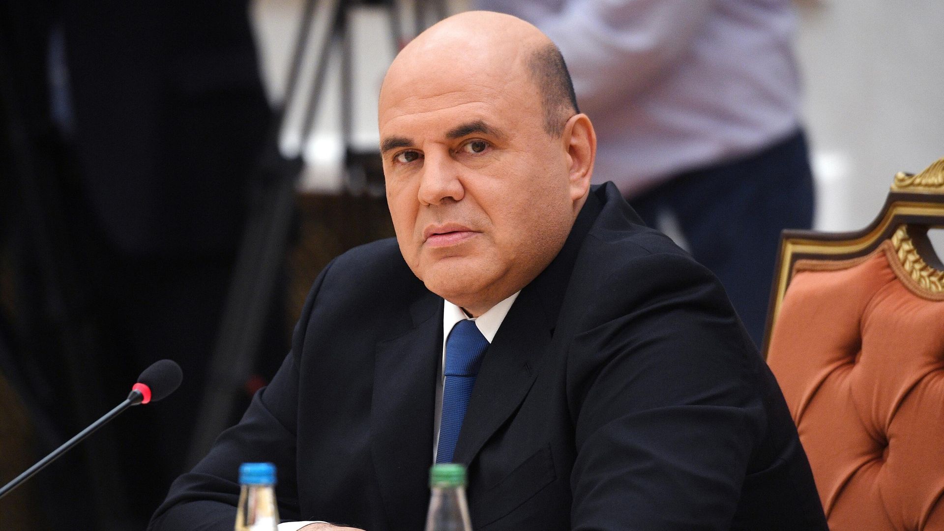 Председатель правительства РФ Михаил Мишустин во время переговоров с премьер-министром Белоруссии Романом Головченко в Минске Председатель правительства РФ Михаил Мишустин во время переговоров с премьер-министром Белоруссии Романом Головченко в Минске - РИА Новости, 1920, 16.09.2020