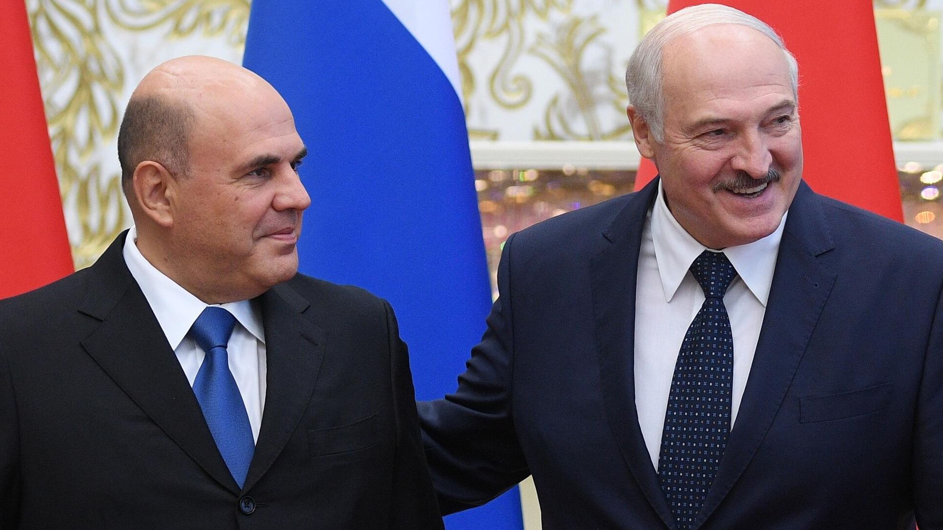Председатель правительства РФ Михаил Мишустин, президент Белоруссии Александр Лукашенко Председатель правительства РФ Михаил Мишустин, президент Белоруссии Александр Лукашенко - РИА Новости, 1920, 10.11.2020
