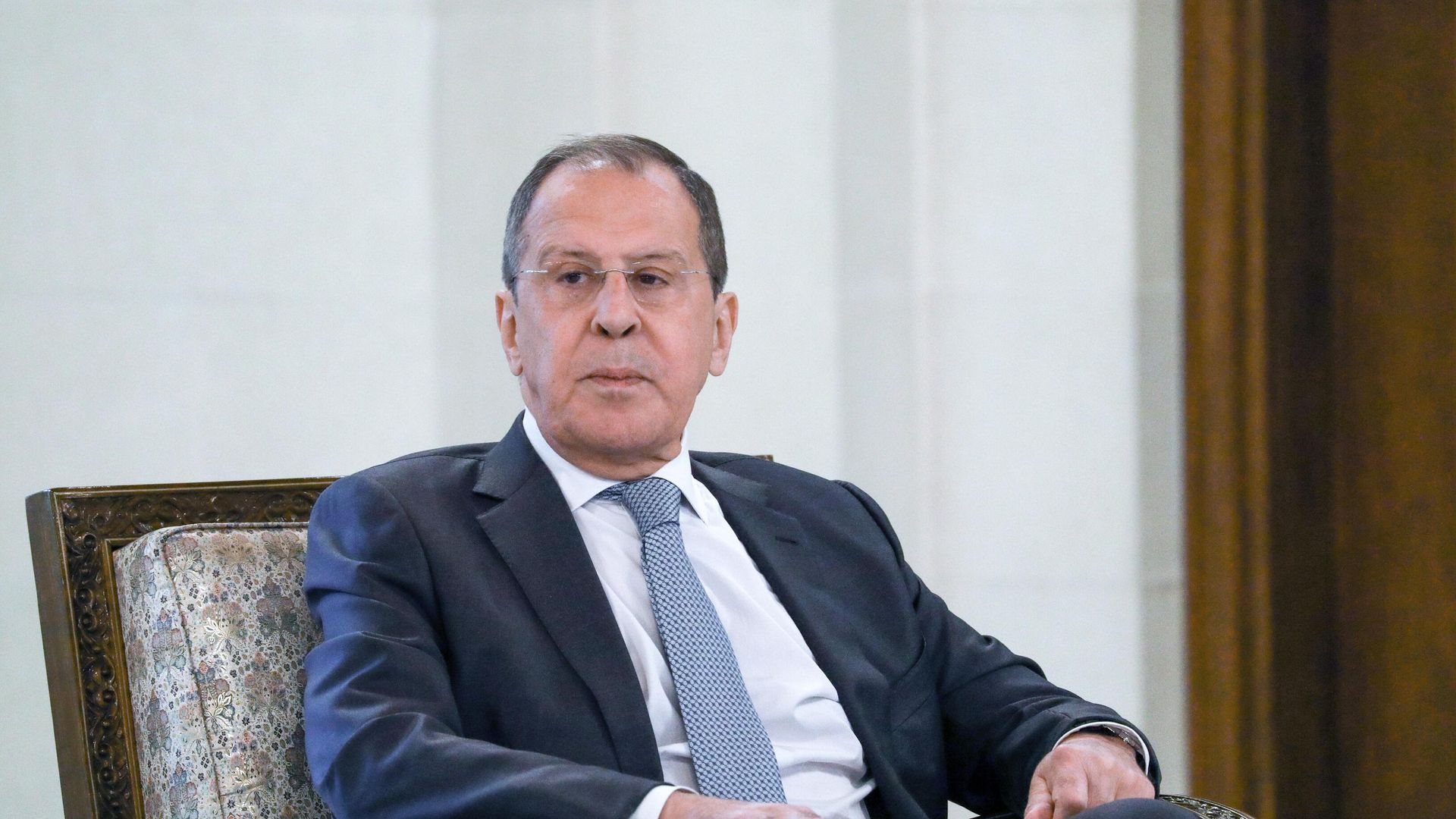 Министр иностранных дел РФ Сергей Лавров на встрече в Дамаске с президентом Сирийской Арабской Республики Башаром Асадом Министр иностранных дел РФ Сергей Лавров на встрече в Дамаске с президентом Сирийской Арабской Республики Башаром Асадом - РИА Новости, 1920, 07.09.2020