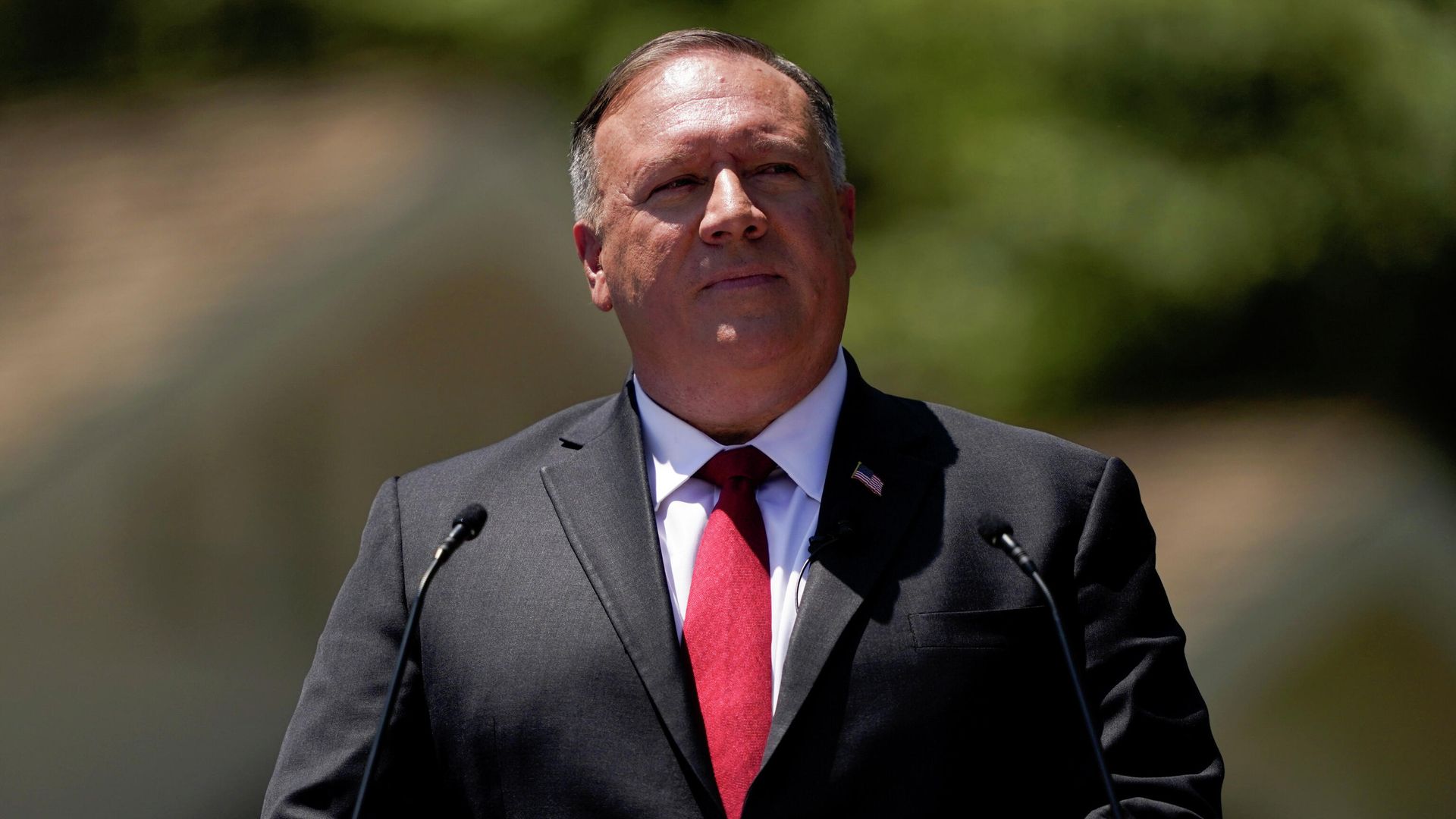 Госсекретарь США Майк Помпео во время выступления в Библиотеке имени Никсона в Калифорнии Госсекретарь США Майк Помпео во время выступления в Библиотеке имени Никсона в Калифорнии - РИА Новости, 1920, 23.09.2020