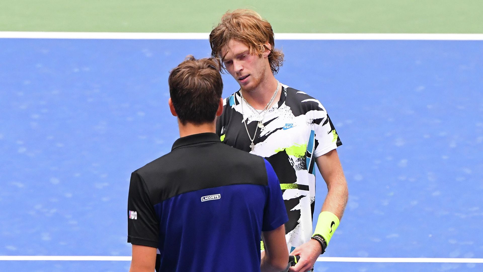 Российские теннисисты Даниил Медведев (слева) и Андрей Рублев Российские теннисисты Даниил Медведев (слева) и Андрей Рублев - РИА Новости, 1920, 07.09.2023