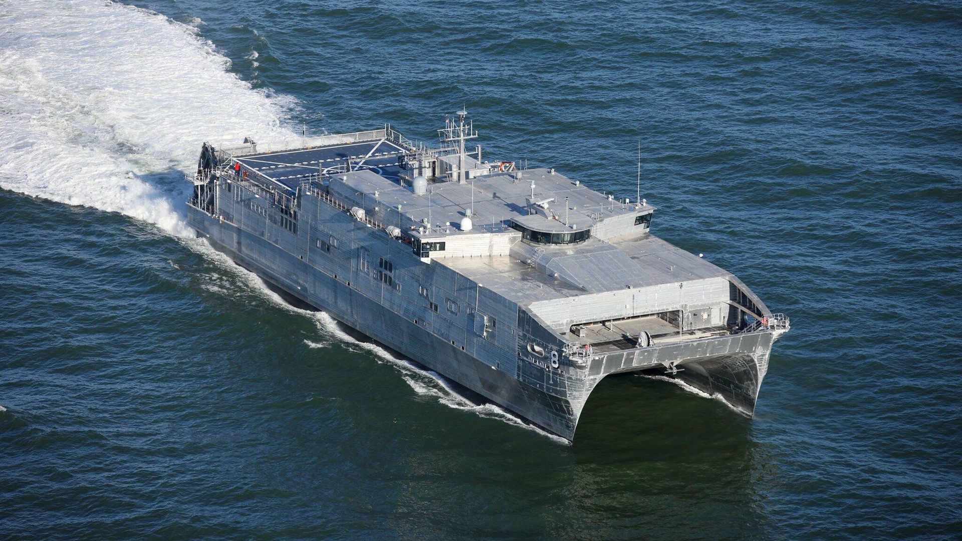 Быстроходный транспортно-десантный корабль USNS Yuma ВМС США Быстроходный транспортно-десантный корабль USNS Yuma ВМС США - РИА Новости, 1920, 08.07.2021
