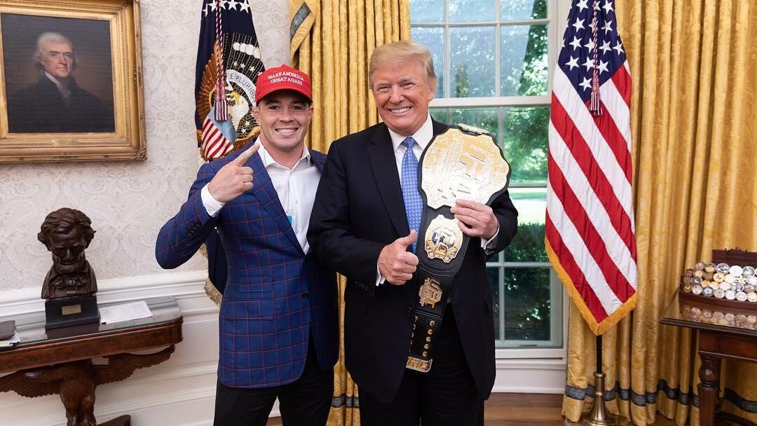 Боец MMA Колби Ковингтон (слева) и президент США Дональд Трамп Боец MMA Колби Ковингтон (слева) и президент США Дональд Трамп - РИА Новости, 1920, 14.12.2023
