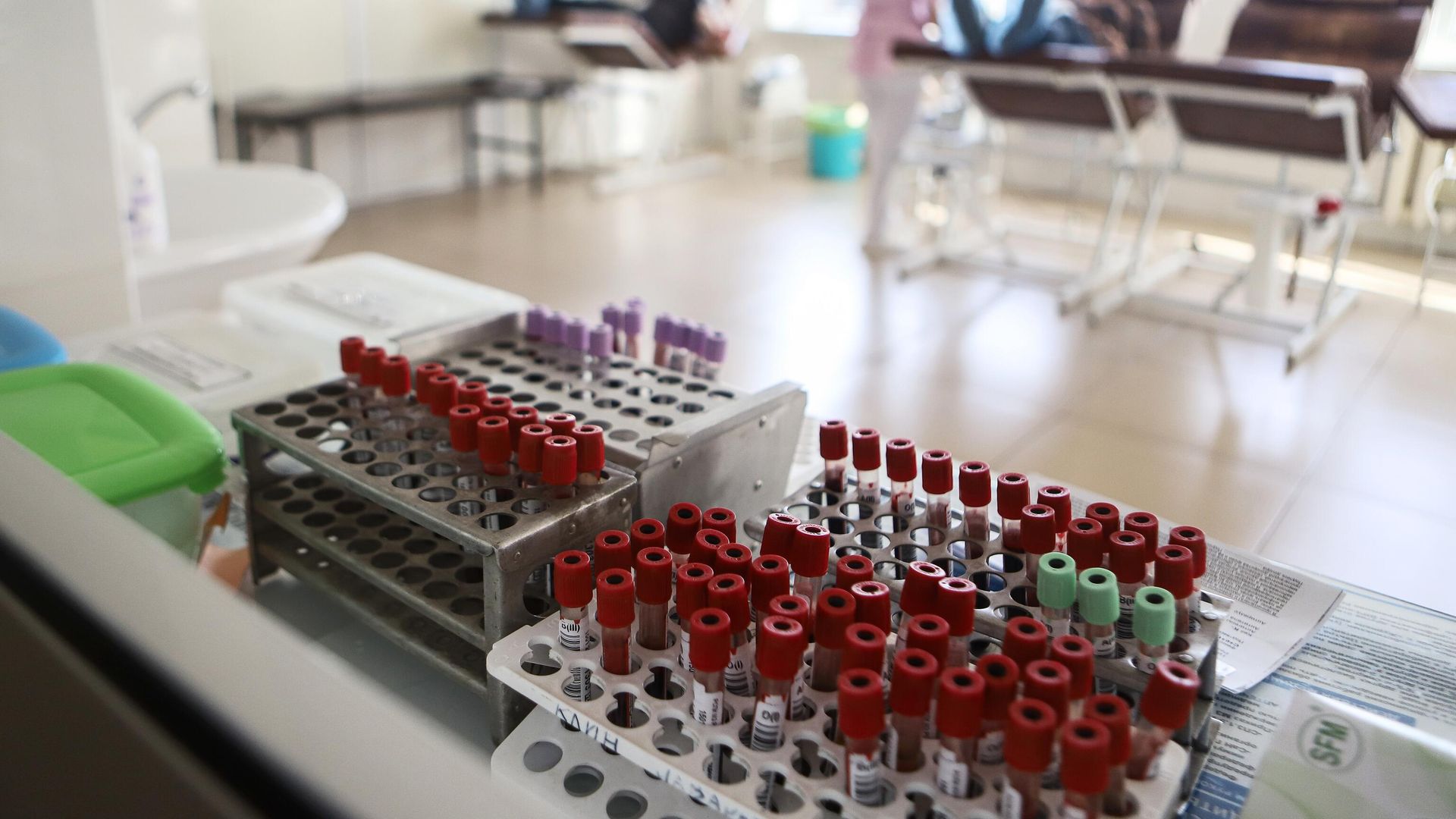 Пробирки с кровью, взятые в рамках проекта Donor Kavkaza, посвященного донорству костного мозга Пробирки с кровью, взятые в рамках проекта Donor Kavkaza, посвященного донорству костного мозга - РИА Новости, 1920, 17.09.2020