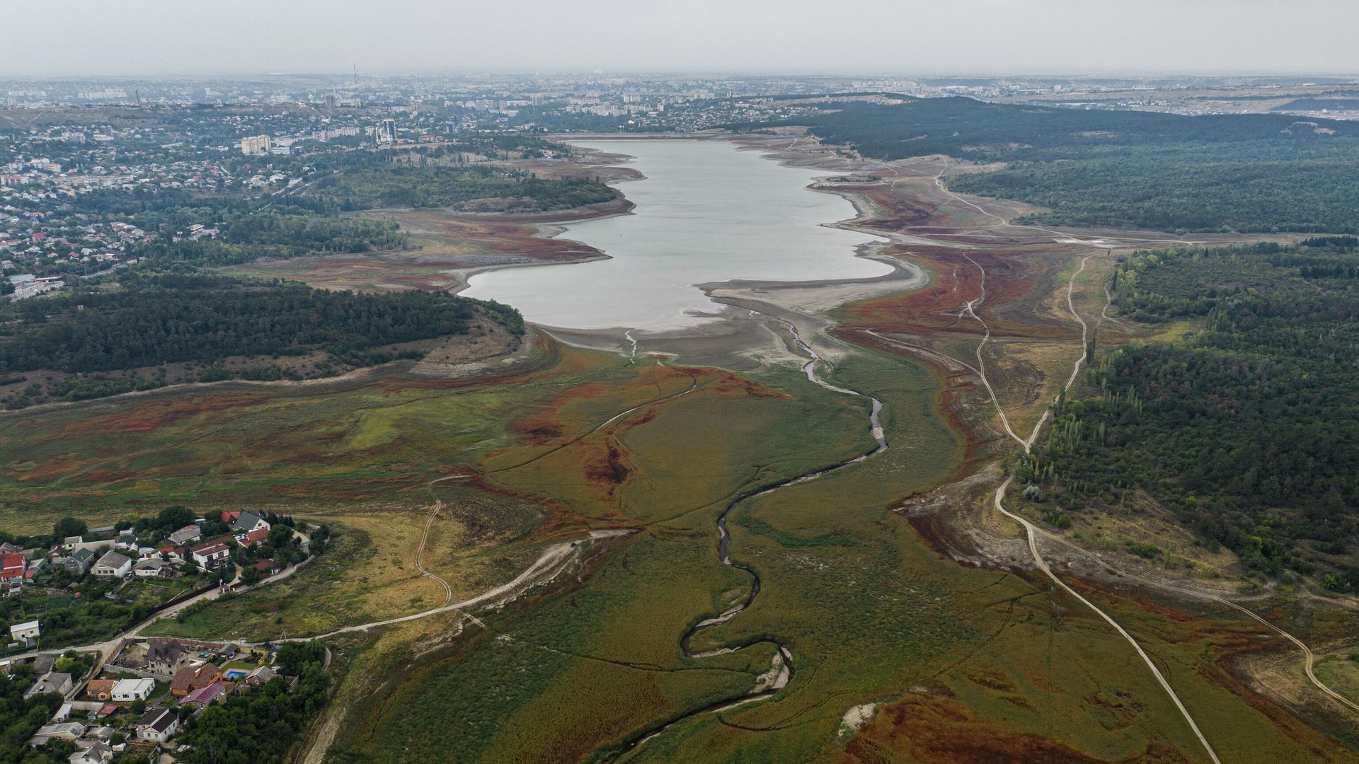Вид на Симферопольское водохранилище Вид на Симферопольское водохранилище - РИА Новости, 1920, 01.12.2020