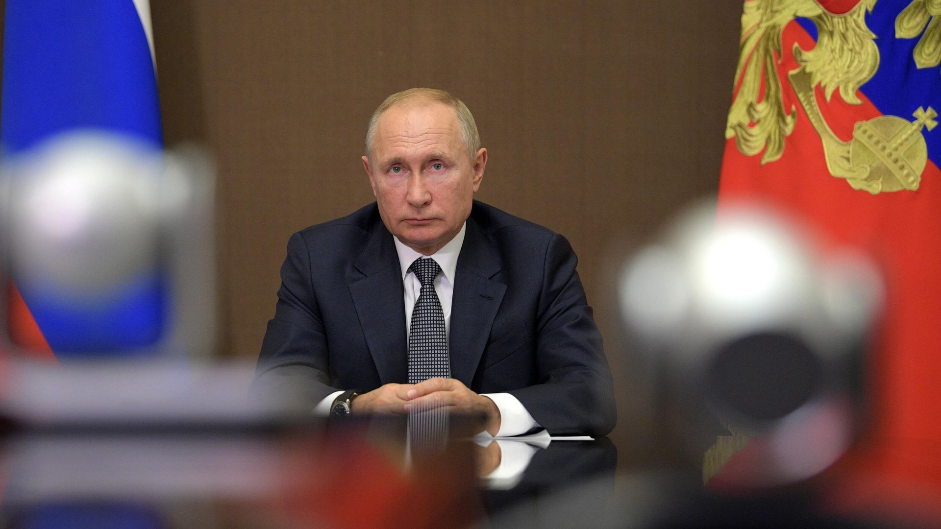 Президент РФ Владимир Путин во время встречи в режиме видеоконференции с президентом Молдавии Игорем Додоном - РИА Новости, 1920, 28.09.2020