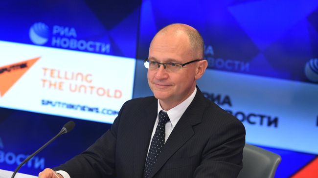 Первый заместитель руководителя администрации президента РФ Сергей Кириенко на пресс-конференции, посвященной открытию четвертого сезона Всероссийской олимпиады студентов Я — профессионал