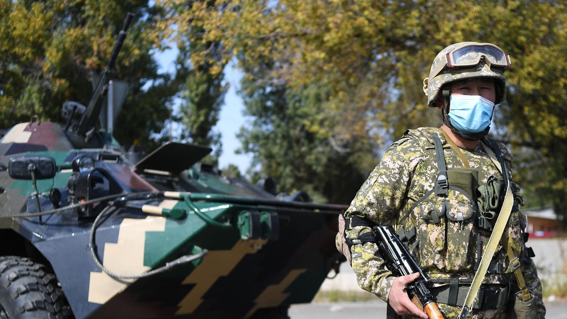 Военнослужащий вооруженных сил Киргизии Военнослужащий вооруженных сил Киргизии - РИА Новости, 1920, 16.09.2022