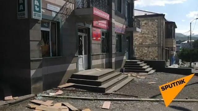 Кадры из Степанакерта: масштаб разрушений Кадры из Степанакерта: масштаб разрушений - РИА Новости, 1920, 11.10.2020