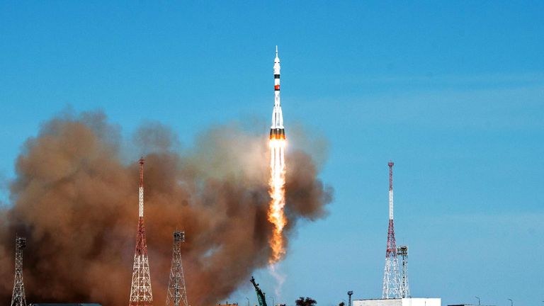 Запуск РН Союз-2-1а с кораблем Союз МС-17 с космодрома Байконур Запуск РН Союз-2-1а с кораблем Союз МС-17 с космодрома Байконур