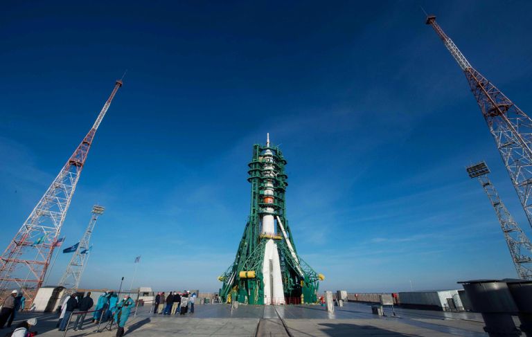 Ракета-носитель Союз-2.1а с транспортным пилотируемым кораблем Союз МС-17 во время запуска со стартовой площадки №31 космодрома Байконур Ракета-носитель Союз-2.1а с транспортным пилотируемым кораблем Союз МС-17 во время запуска со стартовой площадки №31 космодрома Байконур