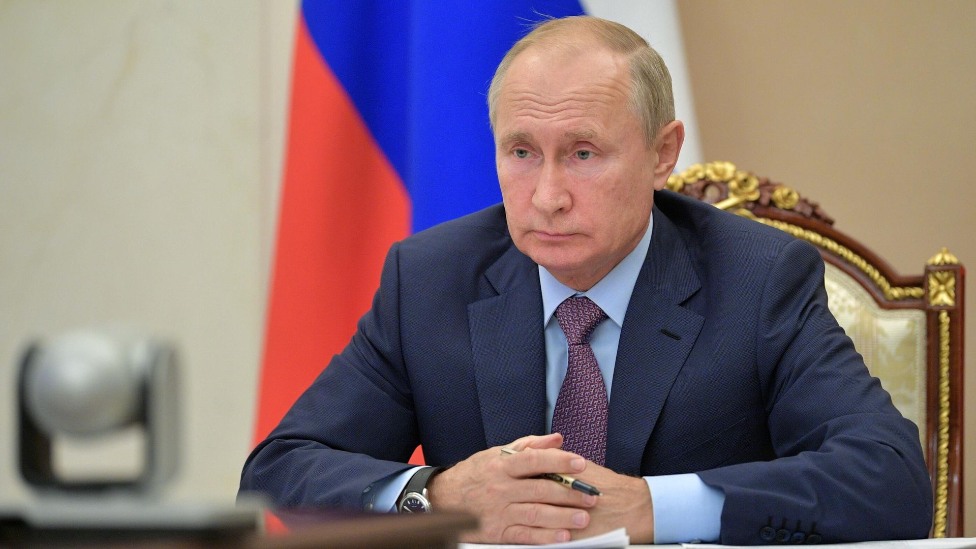 Президент РФ Владимир Путин проводит совещание с членами правительства РФ в режиме видеоконференции Президент РФ Владимир Путин проводит совещание с членами правительства РФ в режиме видеоконференции - РИА Новости, 1920, 21.10.2020