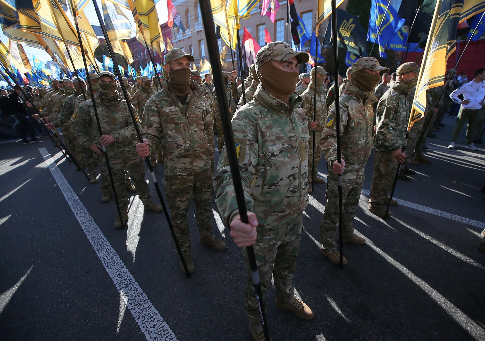Участники марша националистов в Киеве в честь годовщины создания Украинской повстанческой армии Участники марша националистов в Киеве в честь годовщины создания Украинской повстанческой армии - РИА Новости, 1920, 23.10.2026
