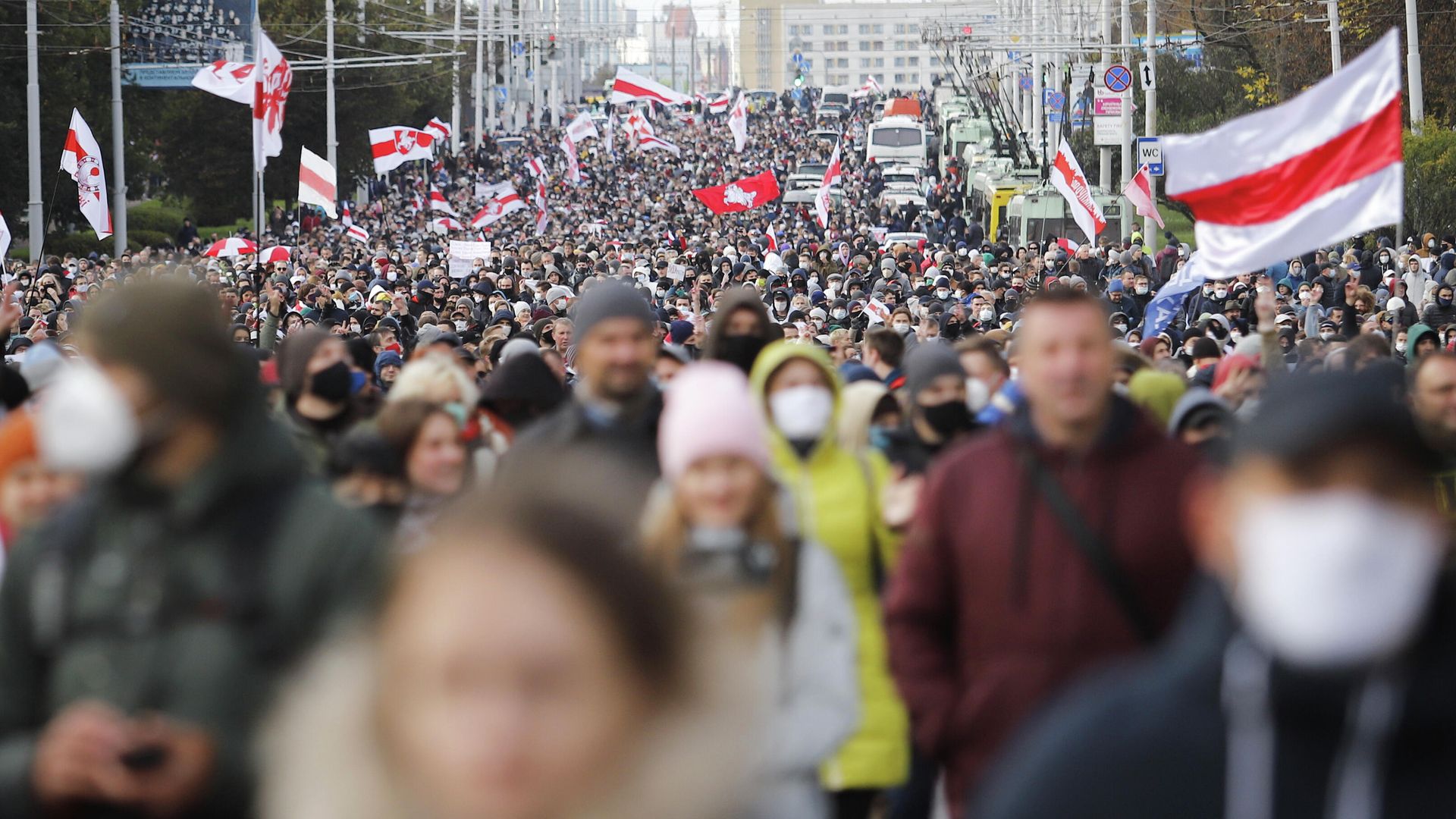 Участники акции протеста в Минске - РИА Новости, 1920, 18.10.2020