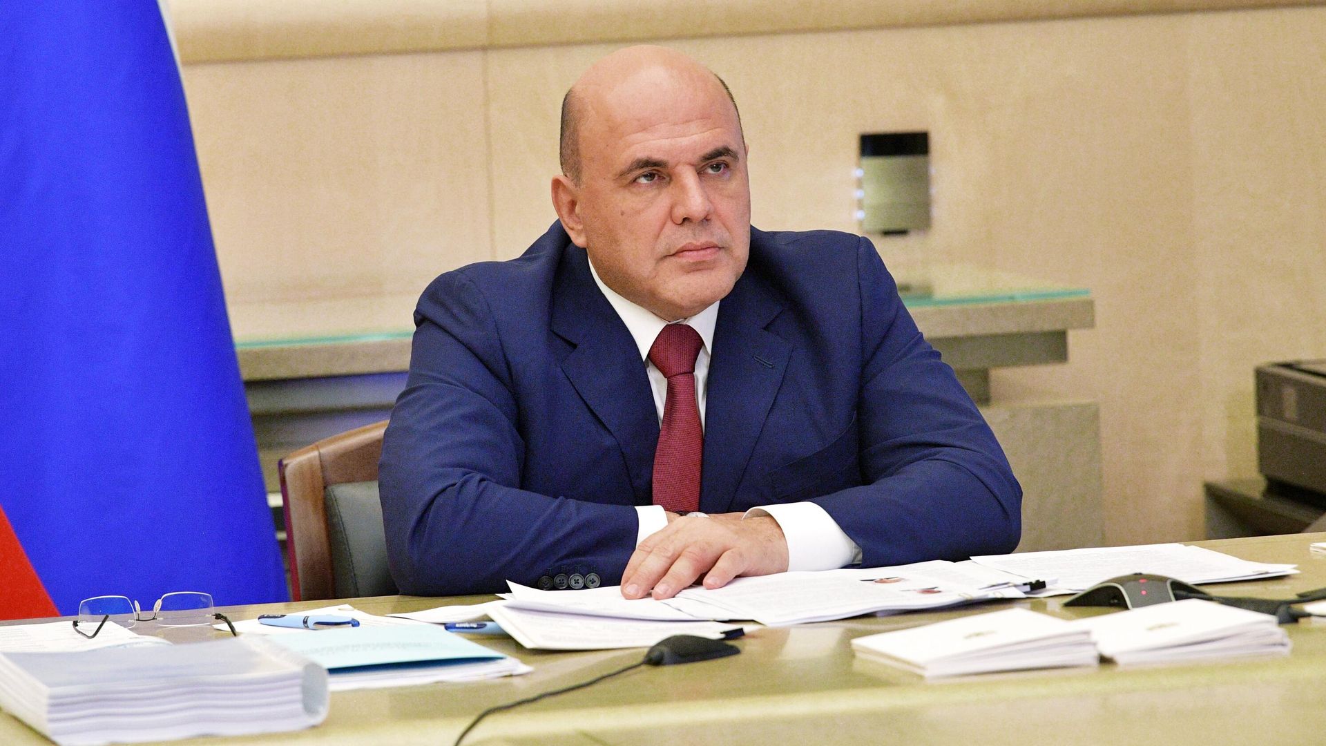 Председатель правительства РФ Михаил Мишустин проводит в режиме видеоконференции заседание консультативного совета по иностранным инвестициям в России Председатель правительства РФ Михаил Мишустин проводит в режиме видеоконференции заседание консультативного совета по иностранным инвестициям в России - РИА Новости, 1920, 20.10.2020