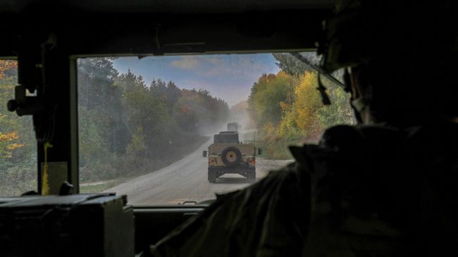 Военная техника 2-го кавалерийского полка США во время учений в Германии