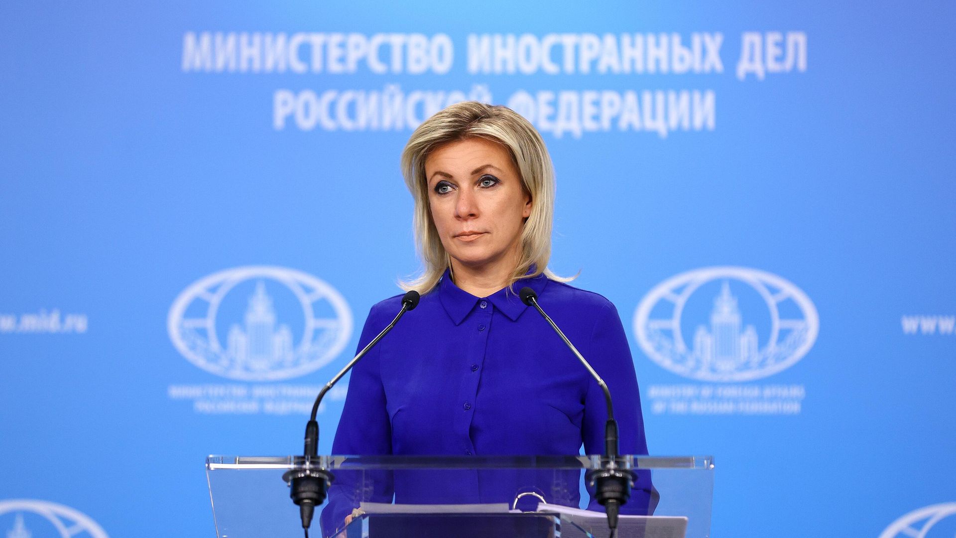 Официальный представитель Министерства иностранных дел России Мария Захарова во время брифинга Официальный представитель Министерства иностранных дел России Мария Захарова во время брифинга - РИА Новости, 1920, 01.12.2020