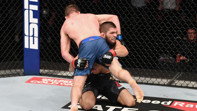 Хабиб Нурмагомедов защитил титул чемпиона UFC в легком весе Хабиб Нурмагомедов защитил титул чемпиона UFC в легком весе