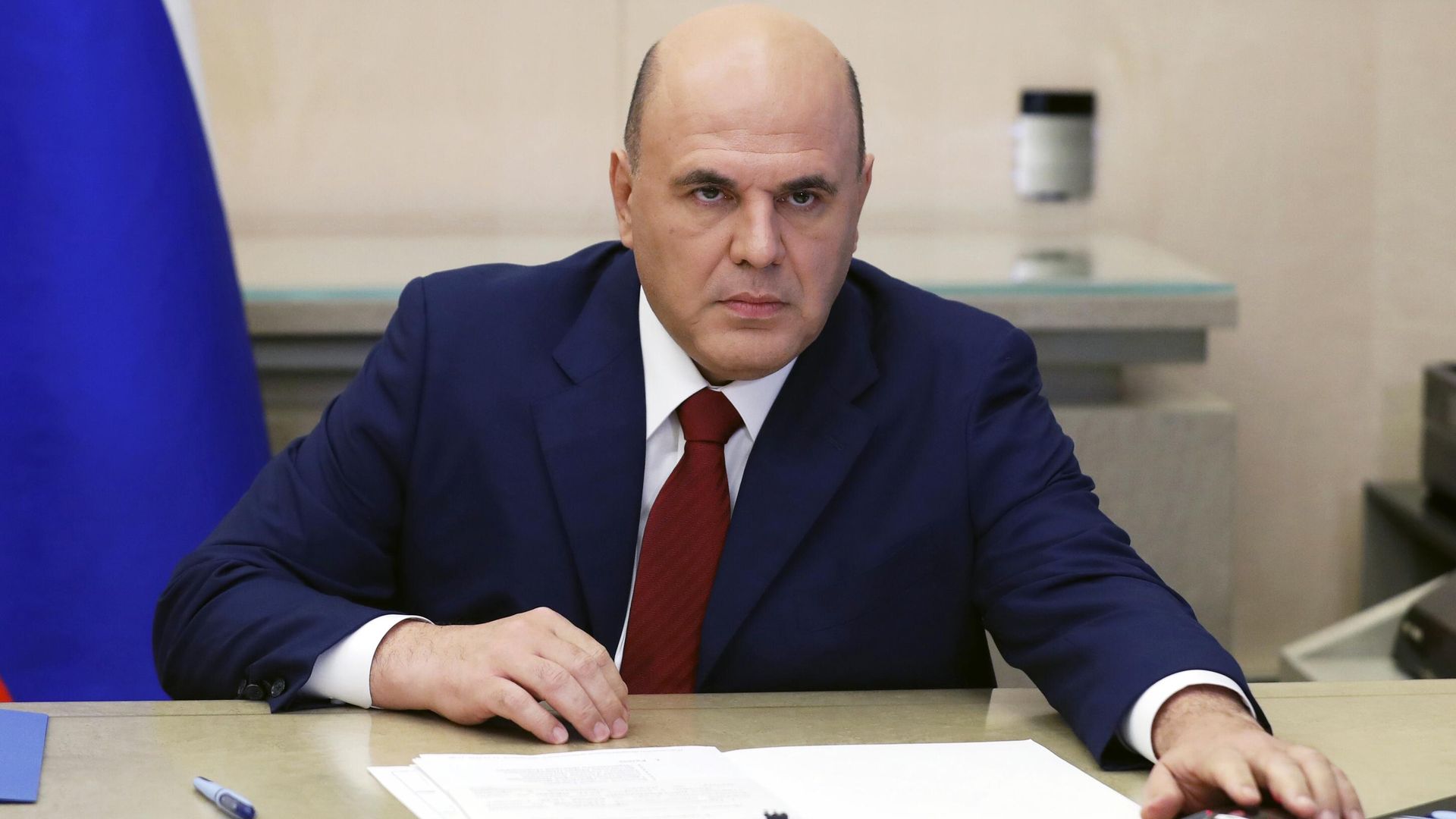 Председатель правительства РФ Михаил Мишустин проводит совещание с вице-премьерами РФ в режиме видеоконференции - РИА Новости, 1920, 26.10.2020