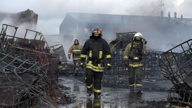 Пожар в Волосовском районе Ленинградской области