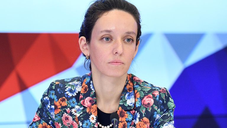 Национальный медицинский менеджер ГК Промомед Кира Заславская во время онлайн-конференции на тему: Итоги клинических исследований препарата Арепливир у пациентов с коронавирусной инфекцией в Международном мультимедийном пресс-центре МИА Россия сегодня в Москве Национальный медицинский менеджер ГК Промомед Кира Заславская во время онлайн-конференции на тему: Итоги клинических исследований препарата Арепливир у пациентов с коронавирусной инфекцией в Международном мультимедийном пресс-центре МИА Россия сегодня в Москве