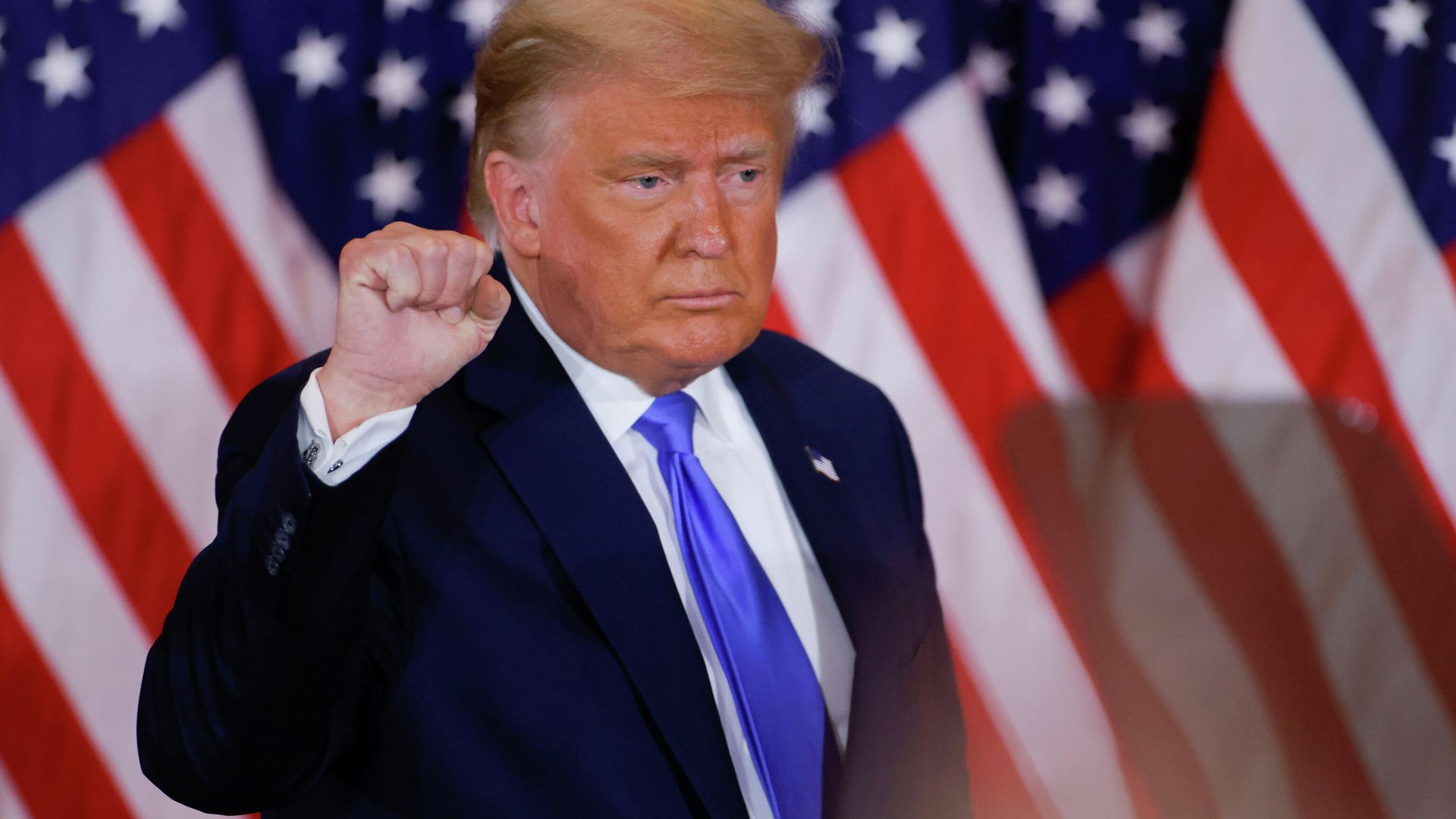 Президент США Дональд Трамп делает заявление относительно первых результатов президентских выборов в США Президент США Дональд Трамп делает заявление относительно первых результатов президентских выборов в США - РИА Новости, 1920, 04.11.2020