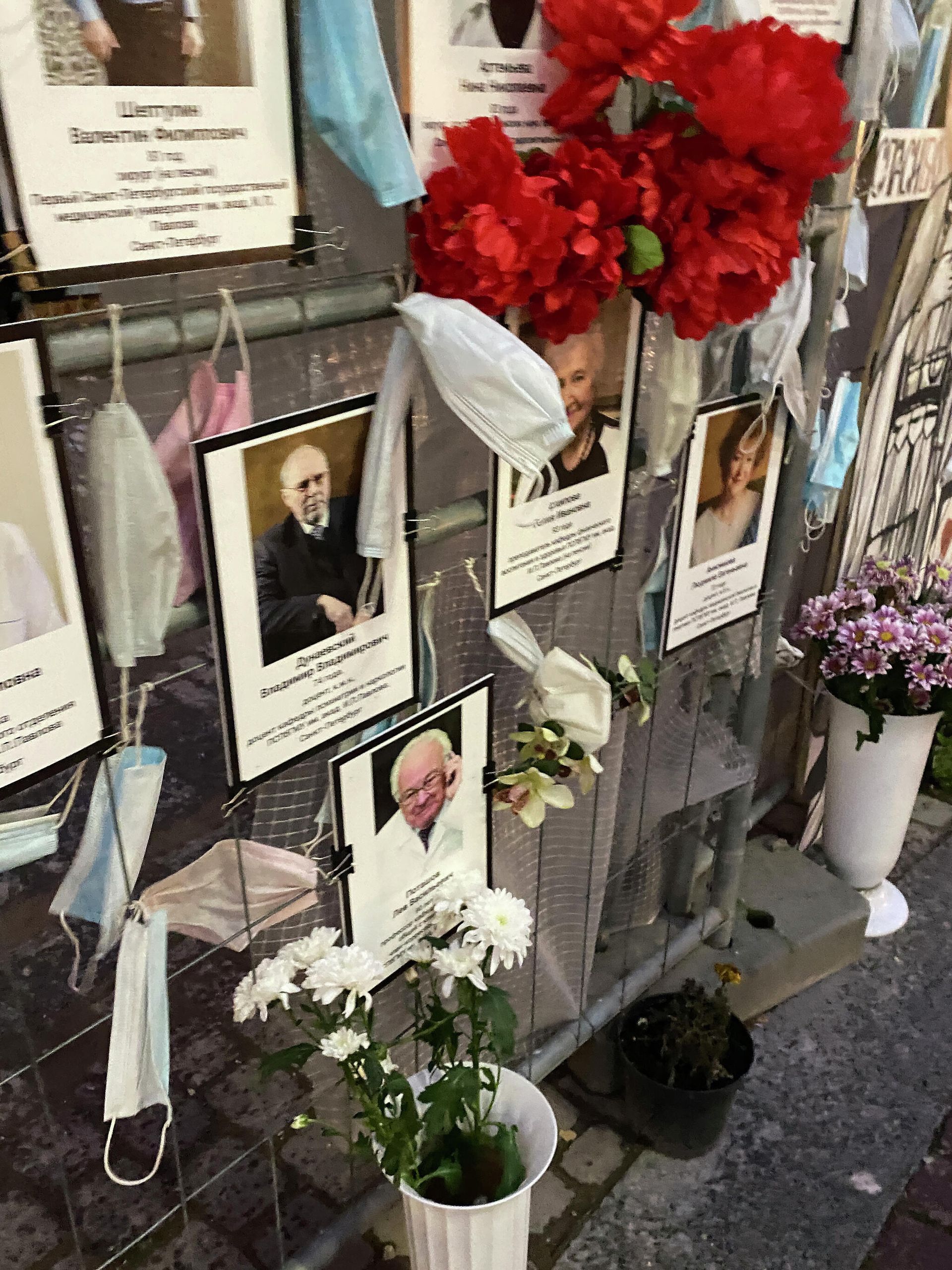 Мемориал Стена памяти врачей, посвященный умершим во время пандемии коронавируса медицинским работникам в Санкт-Петербурге Мемориал Стена памяти врачей, посвященный умершим во время пандемии коронавируса медицинским работникам в Санкт-Петербурге - РИА Новости, 1920, 07.11.2020