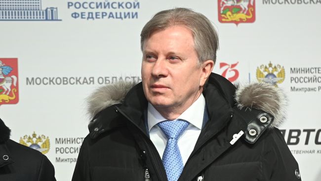 Министр транспорта РФ Виталий Савельев на церемонии запуска движения по самому длинному участку ЦКАД-3. 11 ноября 2020