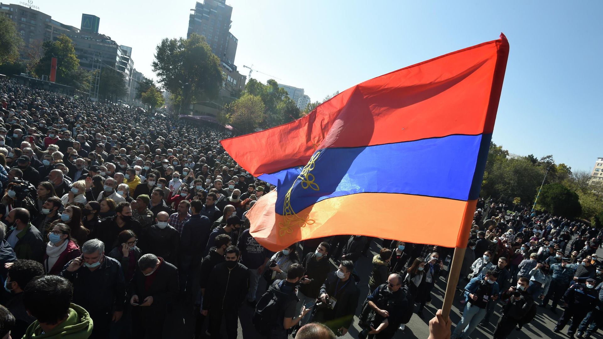 Участники митинга на площади Свободы в Ереване Участники митинга на площади Свободы в Ереване - РИА Новости, 1920, 11.11.2020