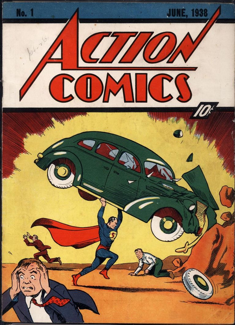 Обложка Action Comics 1938 года Обложка Action Comics 1938 года