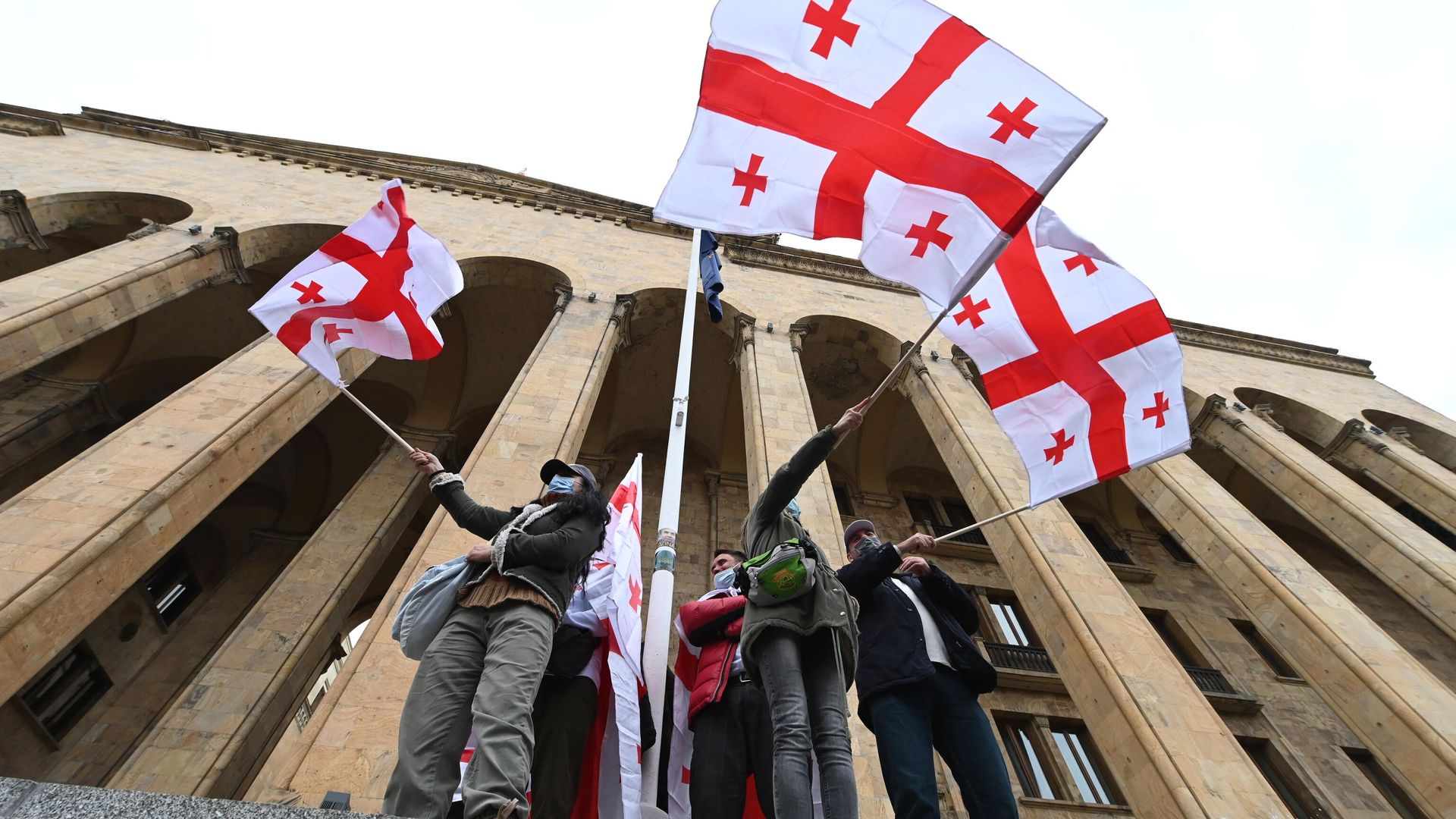 Участники акции оппозиции в Тбилиси Участники акции оппозиции в Тбилиси - РИА Новости, 1920, 17.02.2021
