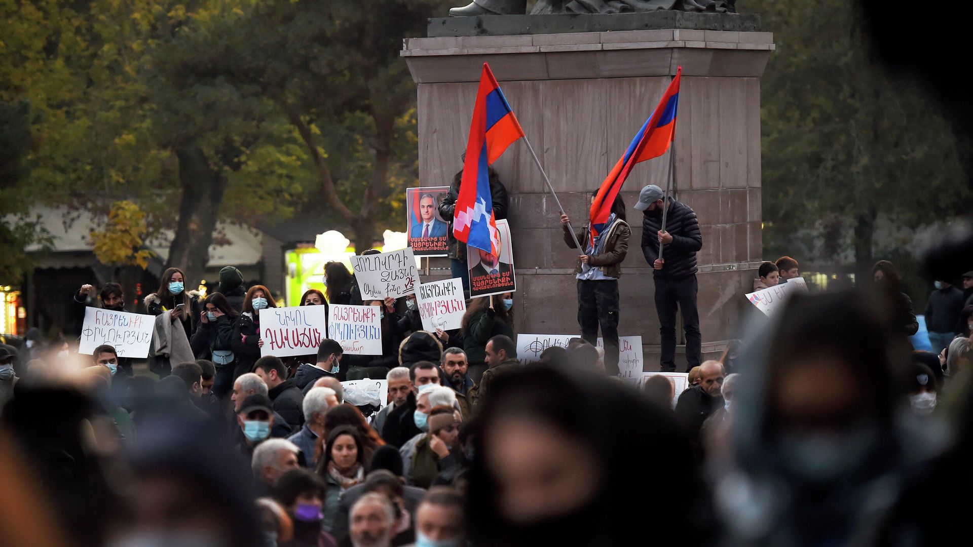 Митинг оппозиции на площади Свободы в Ереване. 16 ноября 2020 Митинг оппозиции на площади Свободы в Ереване. 16 ноября 2020 - РИА Новости, 1920, 16.11.2020