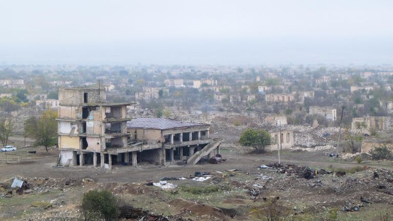 Вид разрушенной части города Агдам Вид разрушенной части города Агдам