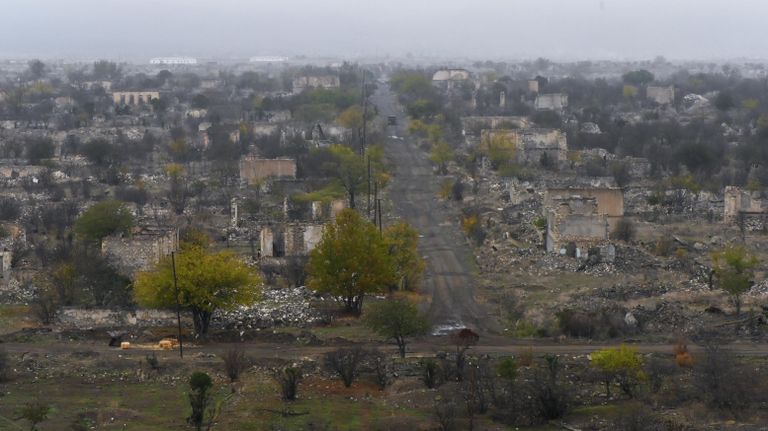Вид разрушенной части города Агдам Вид разрушенной части города Агдам