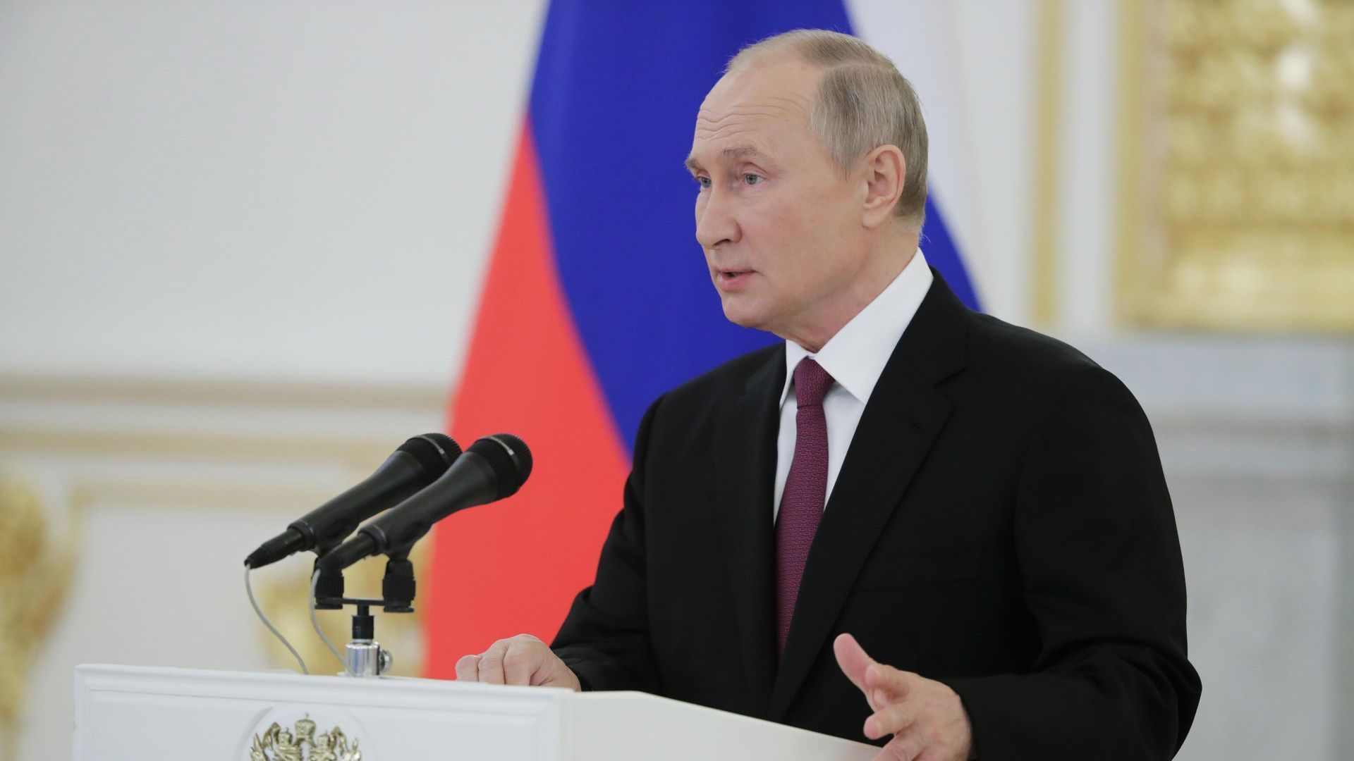 Президент РФ Владимир Путин на церемонии вручения верительных грамот чрезвычайными и полномочными послами Президент РФ Владимир Путин на церемонии вручения верительных грамот чрезвычайными и полномочными послами - РИА Новости, 1920, 24.11.2020