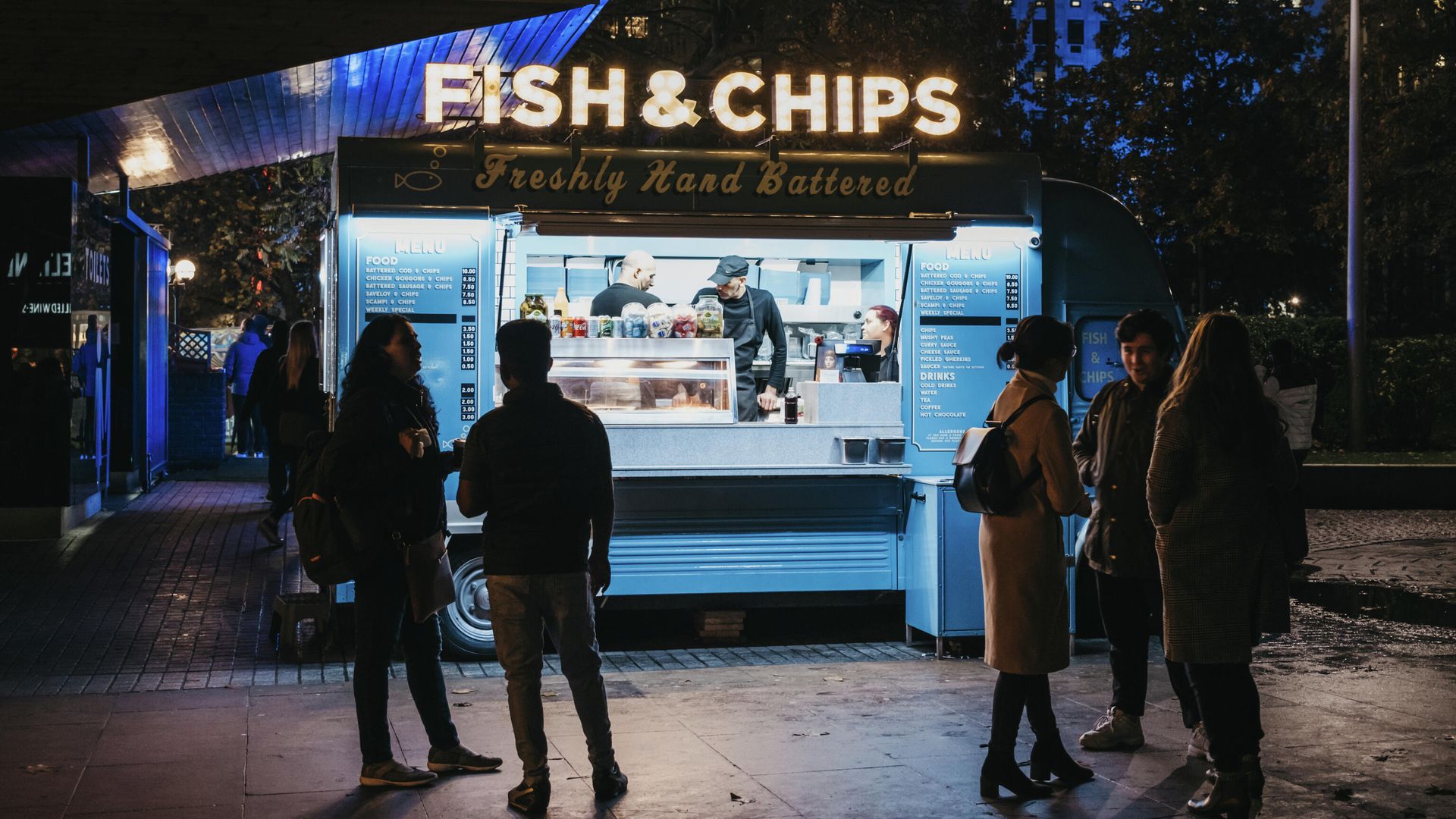 Киоск Fish and Chips в Лондоне Киоск Fish and Chips в Лондоне - РИА Новости, 1920, 21.03.2022