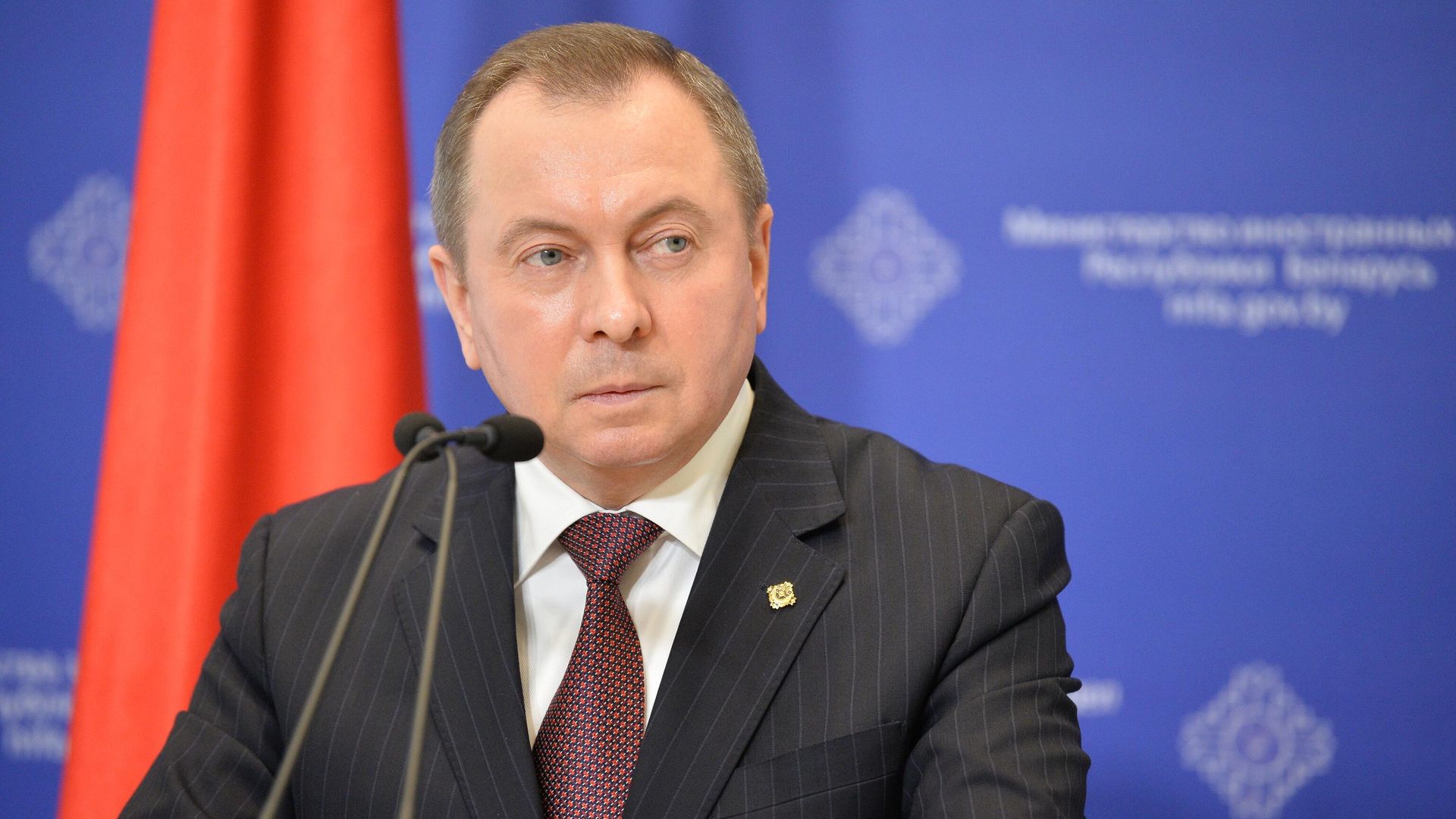 Министр иностранных дел Белоруссии Владимир Макей во время выхода к прессе после заседания коллегий МИД РФ и Белоруссии в Минске Министр иностранных дел Белоруссии Владимир Макей во время выхода к прессе после заседания коллегий МИД РФ и Белоруссии в Минске - РИА Новости, 1920, 07.05.2021