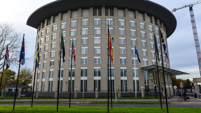 Вид на здание Организации по запрещению химического оружия в Гааге
