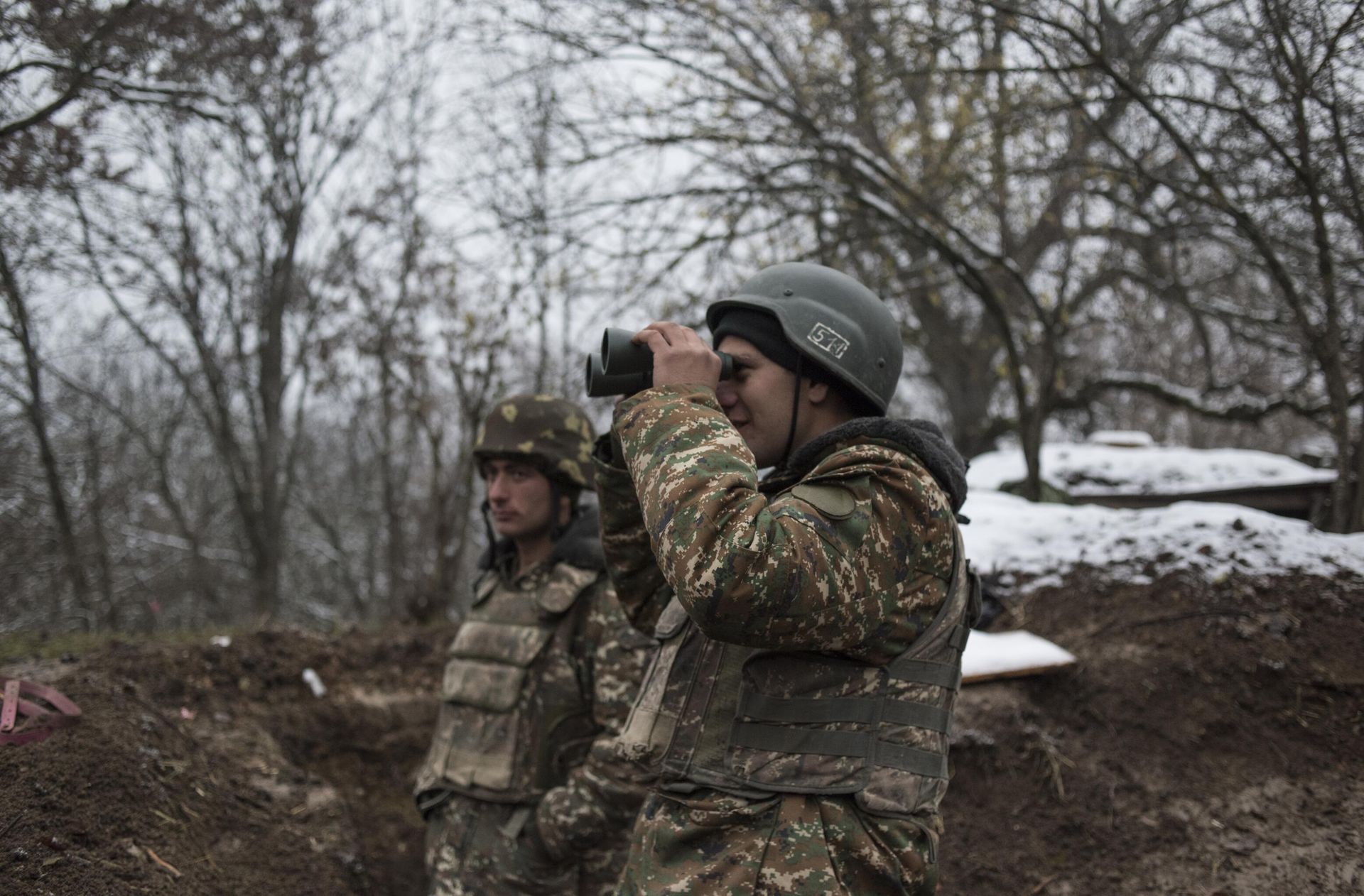 Военнослужащие армии обороны непризнанной Нагорно-Карабахской республики в селе Тагавард Мартунинского района в Нагорном Карабахе - РИА Новости, 1920, 16.12.2020