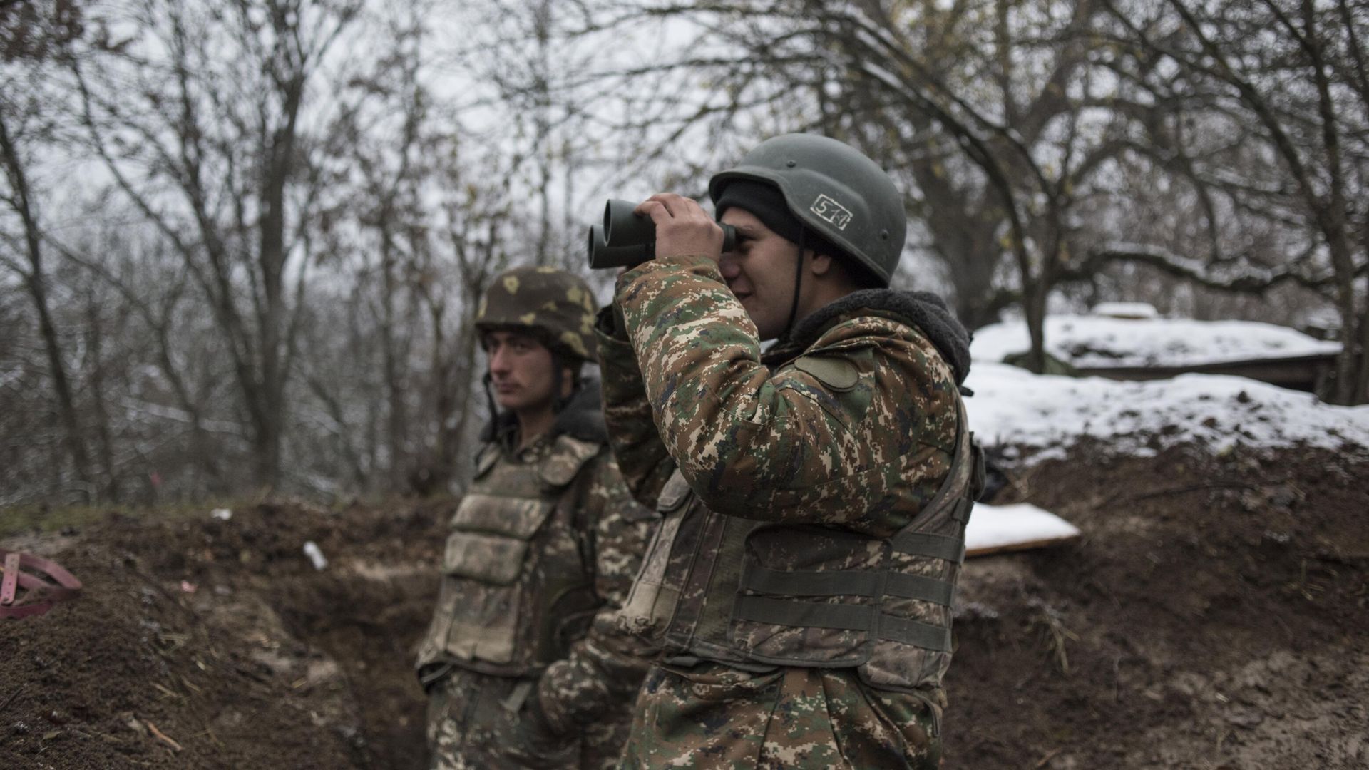 Военнослужащие армии обороны непризнанной Нагорно-Карабахской республики в селе Тагавард Мартунинского района в Нагорном Карабахе Военнослужащие армии обороны непризнанной Нагорно-Карабахской республики в селе Тагавард Мартунинского района в Нагорном Карабахе - РИА Новости, 1920, 12.12.2020