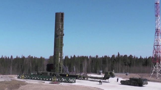 Испытание баллистической ракеты Сармат