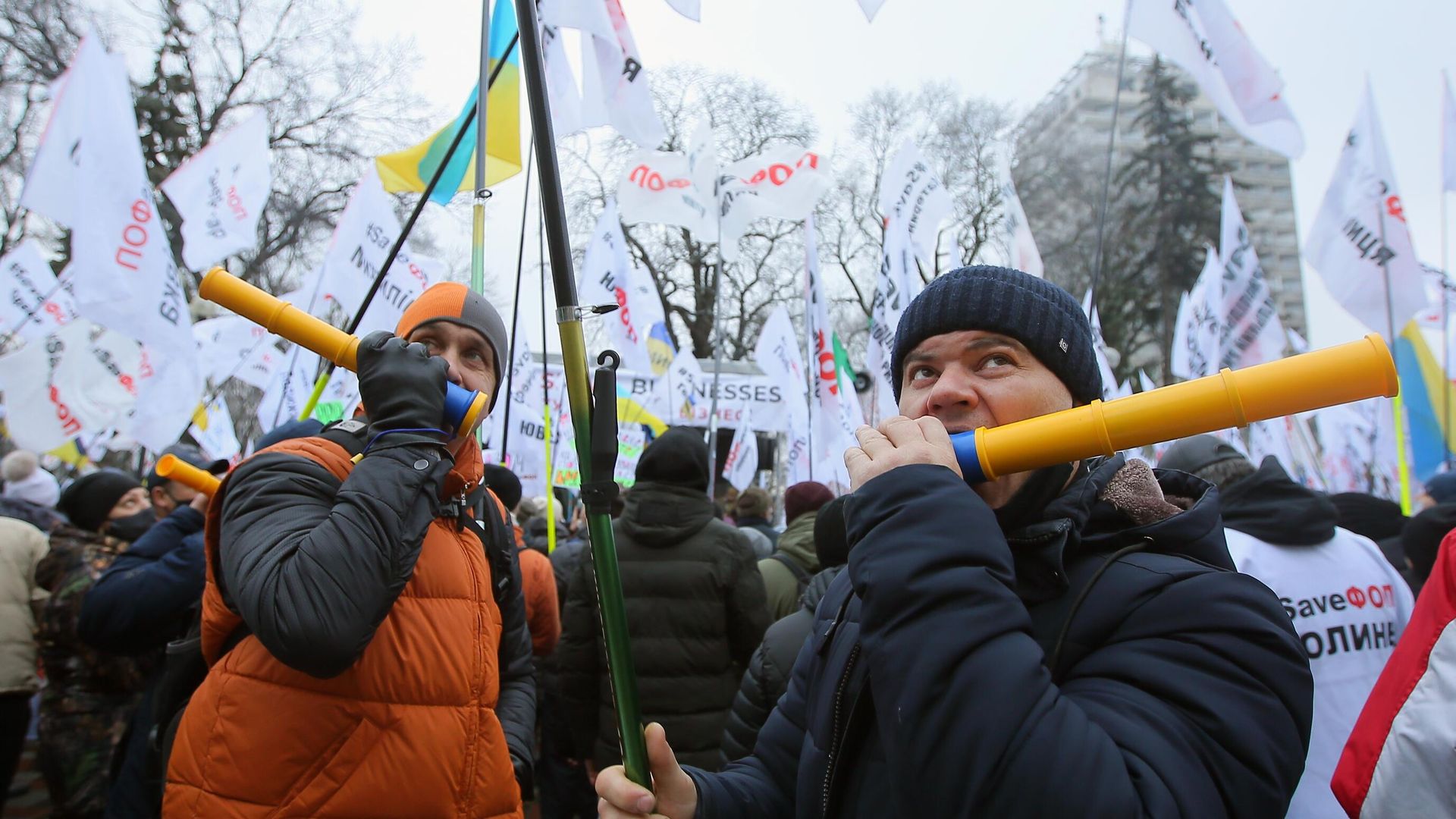 Акция против карантинных мер на Украине Акция против карантинных мер на Украине - РИА Новости, 1920, 17.12.2020